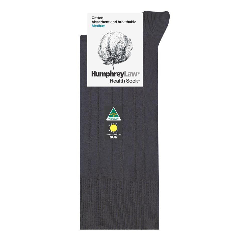 Humphrey Law Pure Cotton No Tight Elastic Black Health Socks